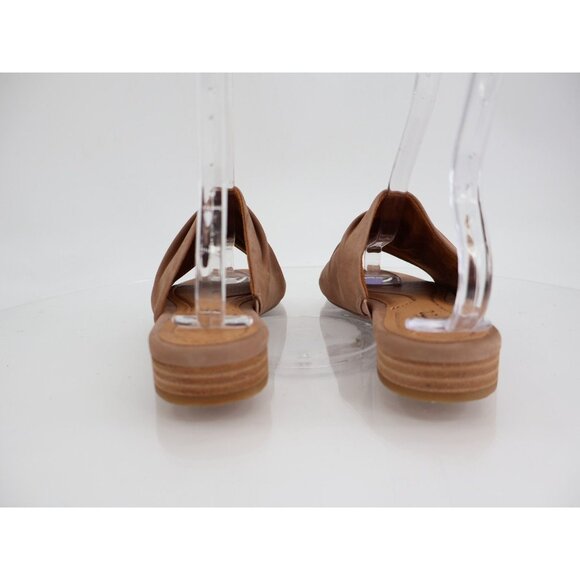 Earth Ettalma Sandals Women's Size 9.5 Tan Brown Leather Slide Slip On Shoes - Picture 5 of 11
